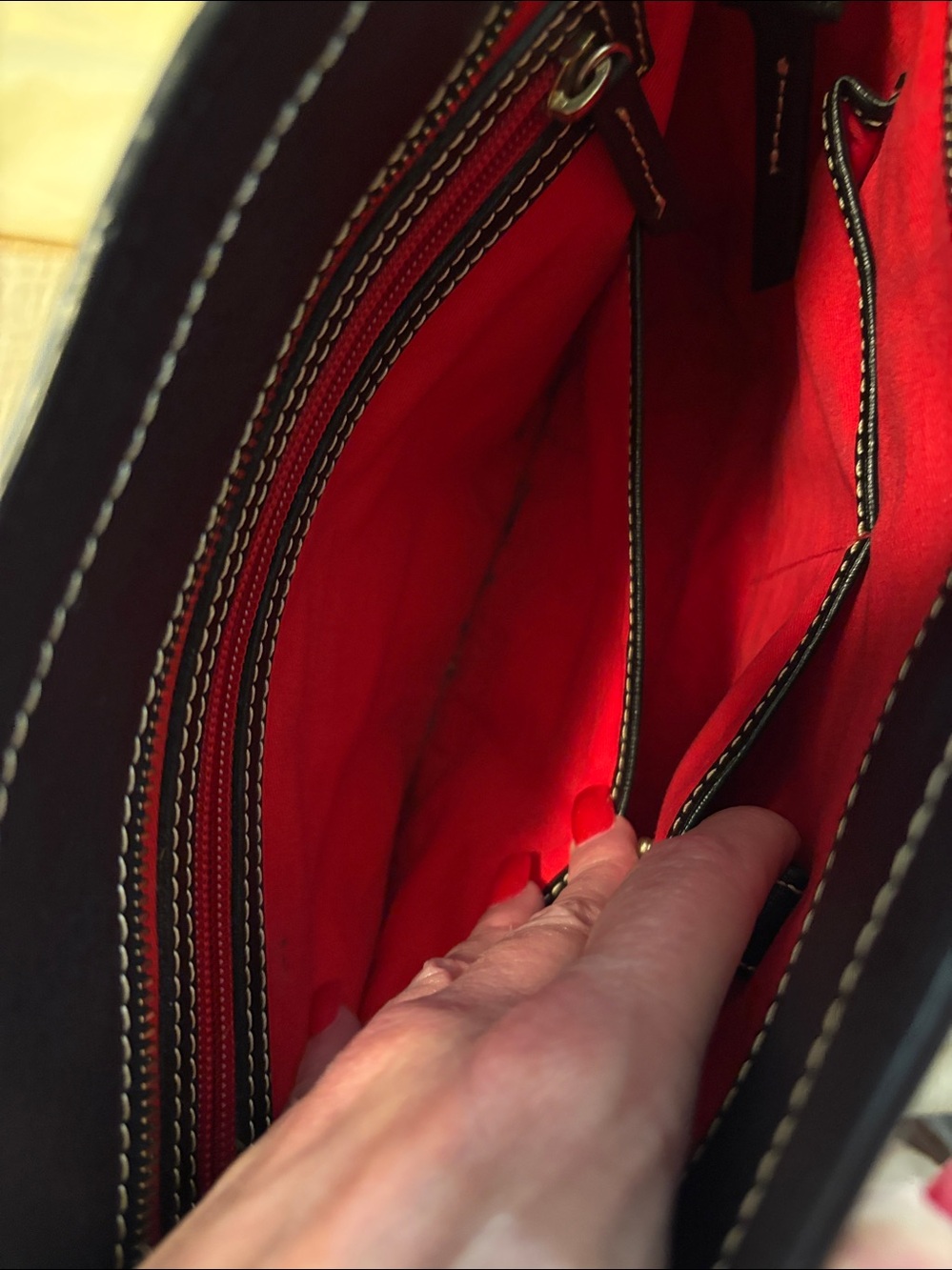 Dooney & Bourke Black Leather Tote Bag - Picture 9 of 16